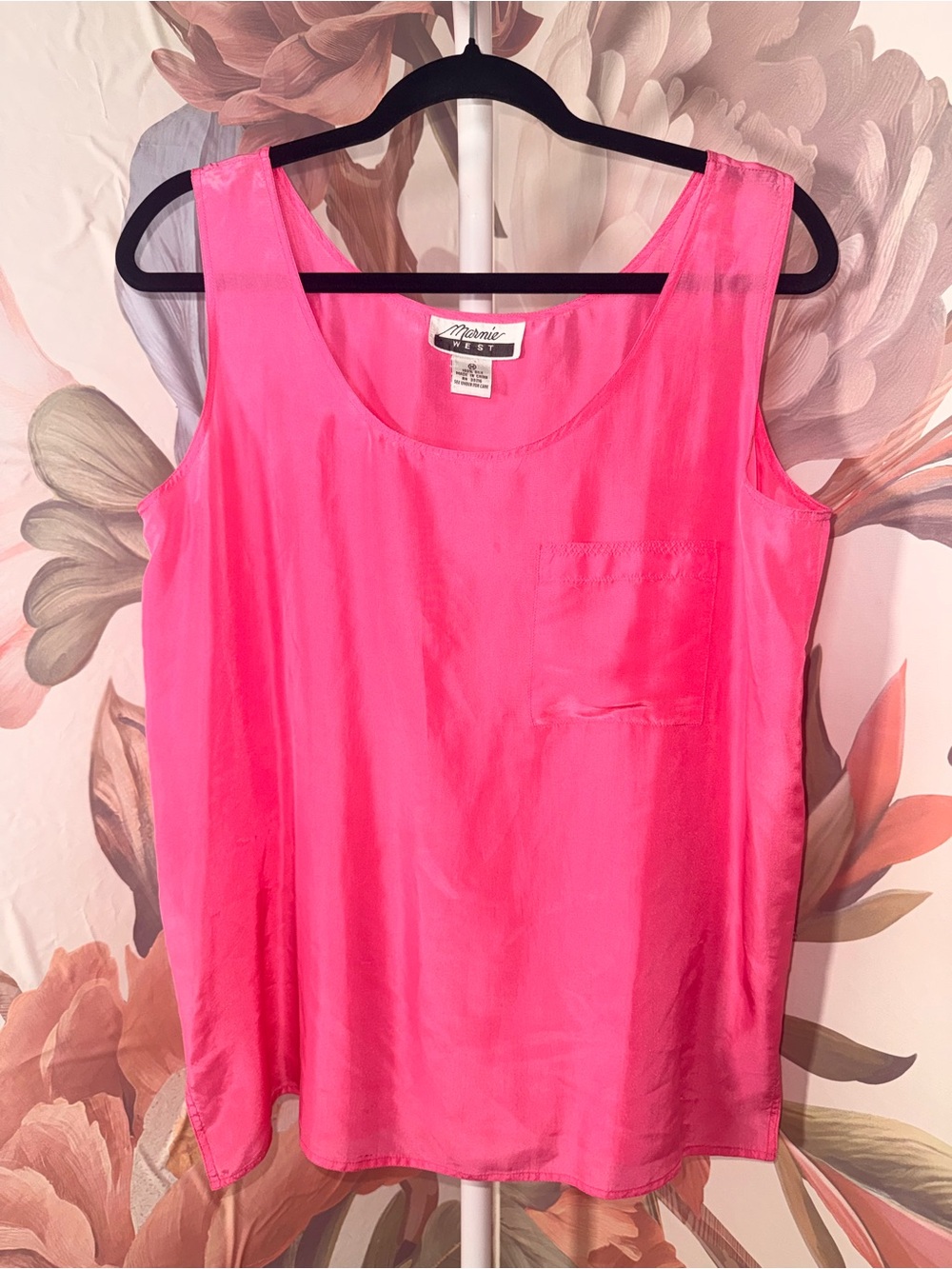 Vintage Marnie West 100% Silk Top - Medium